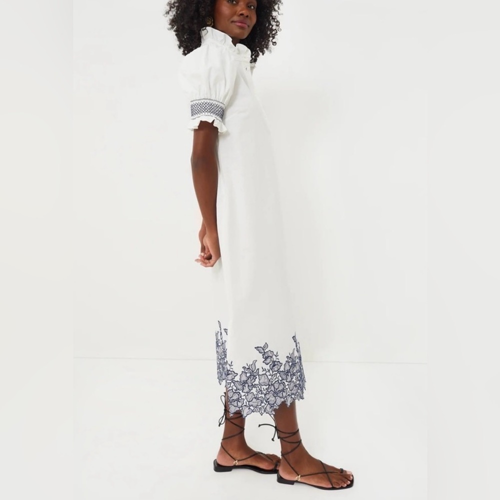 NWT Hyacinth House Tuckernuck Embroidered Eliza Midi Dress $168 Size M - Picture 4 of 11